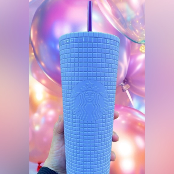 Starbucks Lilac Soft Grid Cup Cold Lavender Tumbler Venti NWT Limited New 2021 - Picture 4 of 13